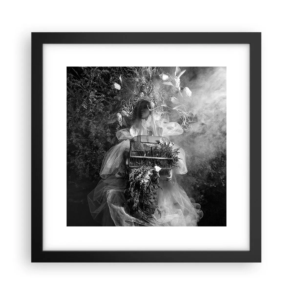 Poster in einem schwarzem Rahmen - Mutter selbst - Natur - 30x30 cm