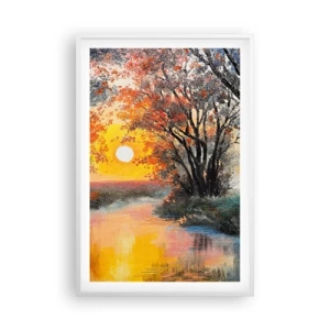 Poster in einem weißen Rahmen - Herbststimmung - 61x91 cm