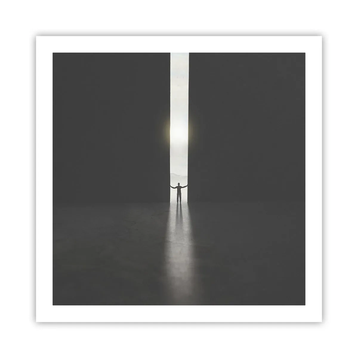 Poster - Ein Schritt in eine strahlende Zukunft - 60x60 cm