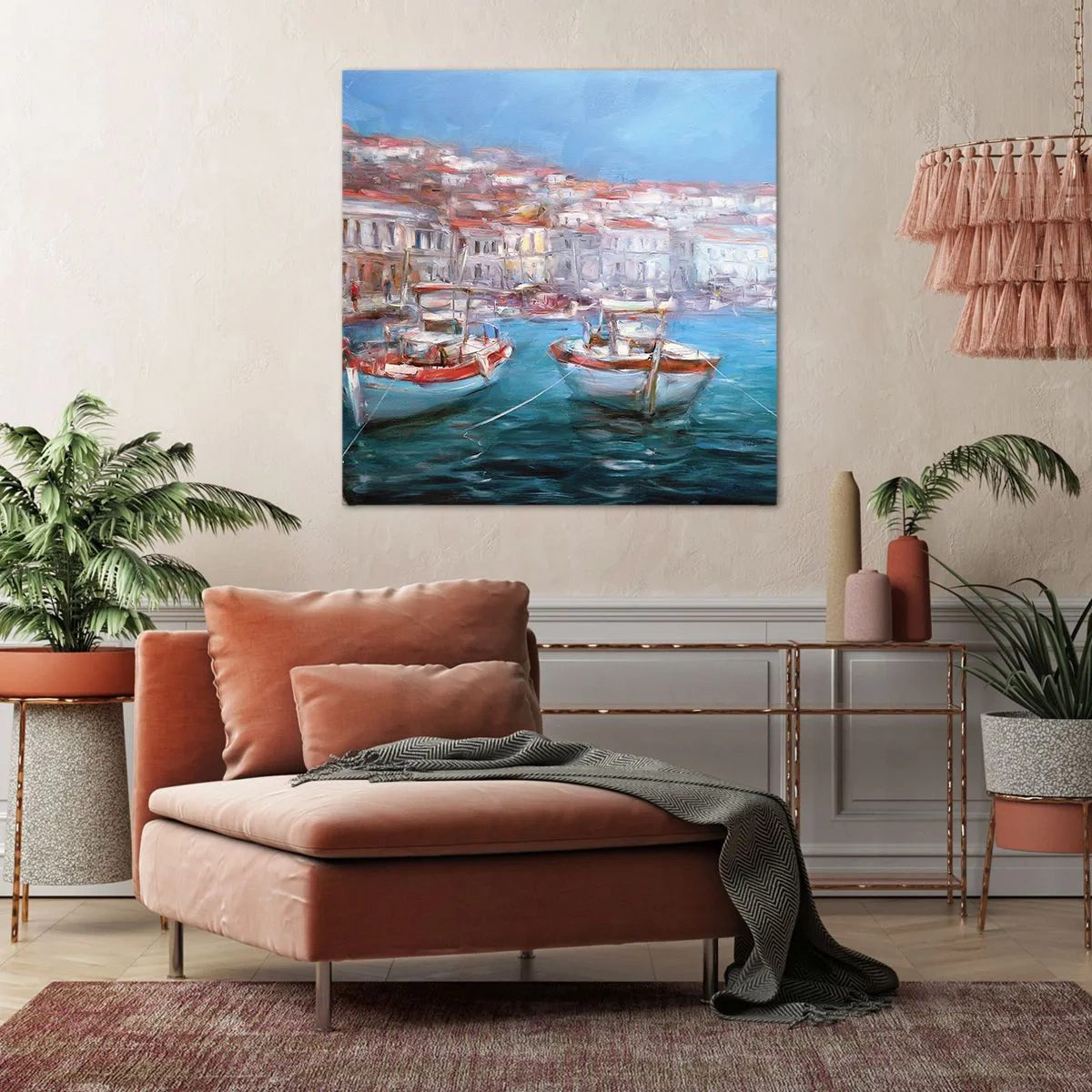 Bild auf Leinwand - Leinwandbild - Italienische Bucht - 30x30 cm