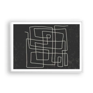 Poster in einem weißen Rahmen - Nicht so einfach - 100x70 cm