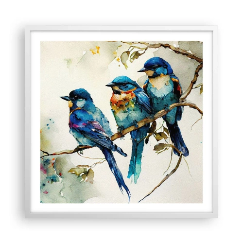 Poster in einem weißen Rahmen - War er beleidigt? - 60x60 cm