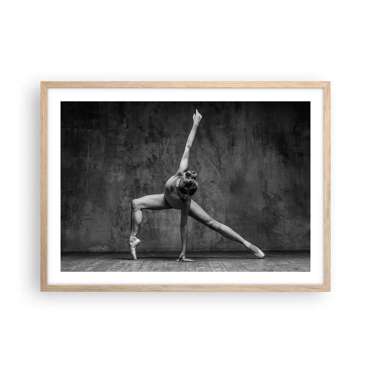Poster in einem Rahmen aus heller Eiche - Das Ideal des Gleichgewichts - 70x50 cm