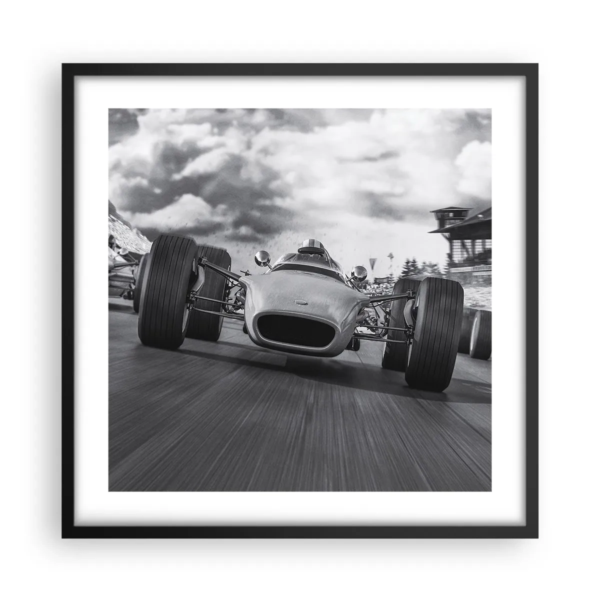 Poster in einem schwarzem Rahmen - Power ist da! - 50x50 cm