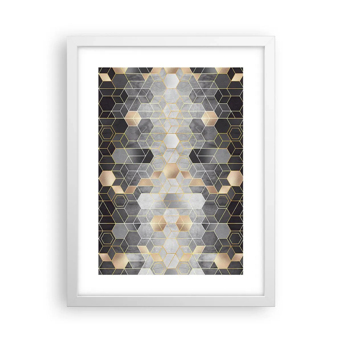 Poster in einem weißen Rahmen - Diamant-Komposition - 30x40 cm