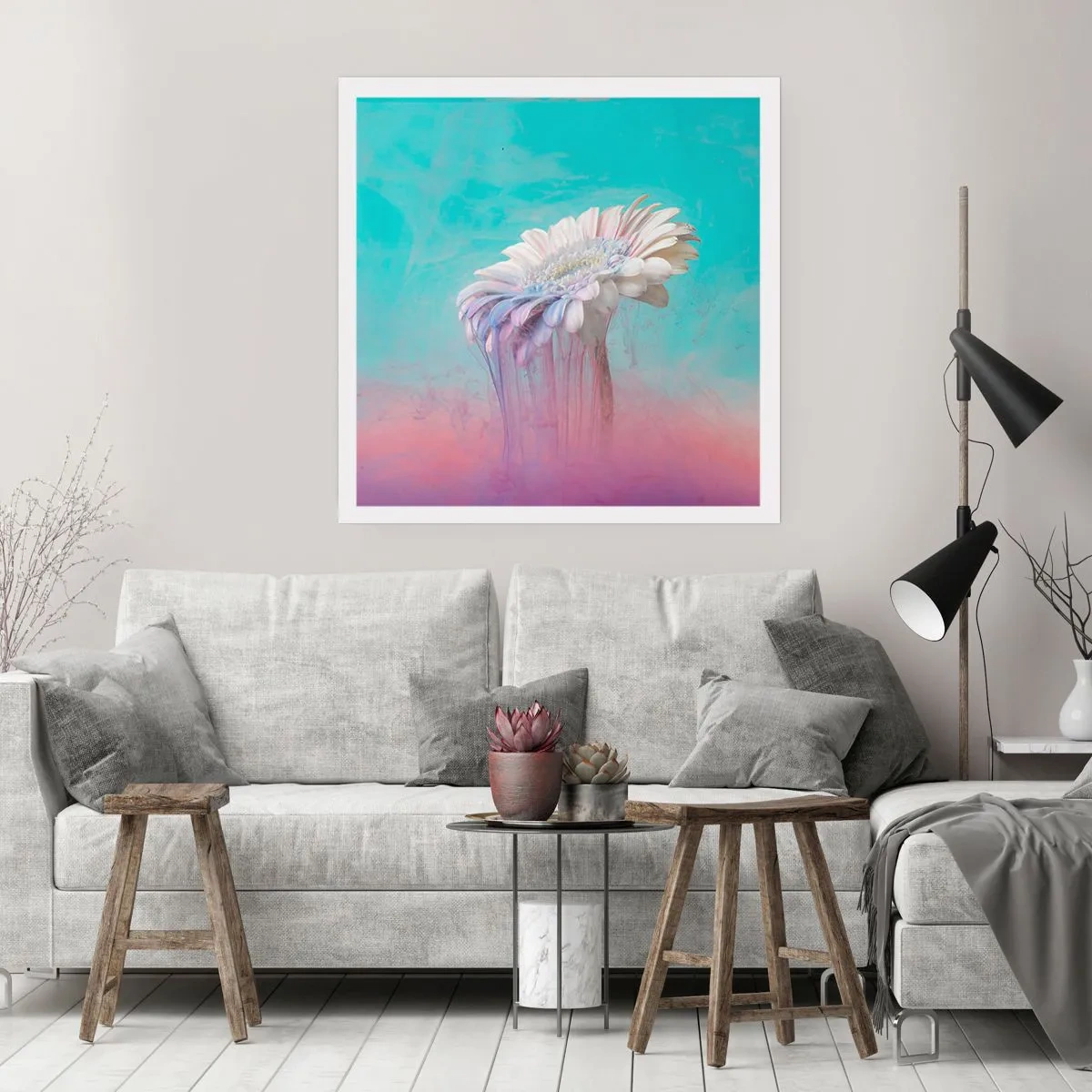 Poster - Blumenunterwelt - 60x60 cm