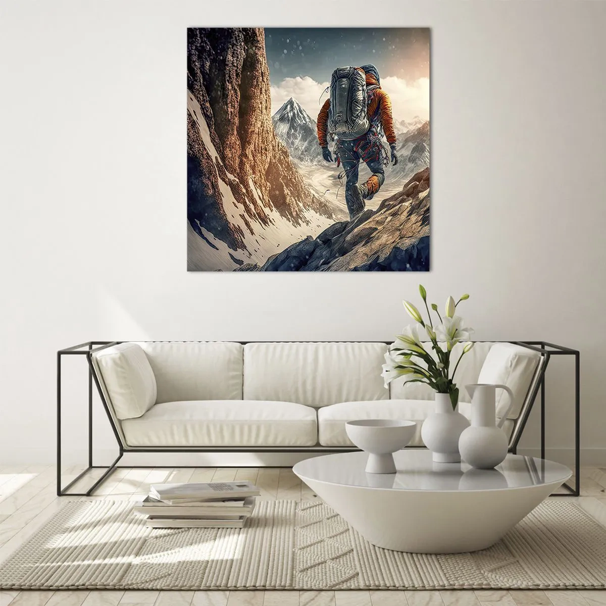 Glasbild - Bild auf glas - Einsamer Krieger - 60x60 cm