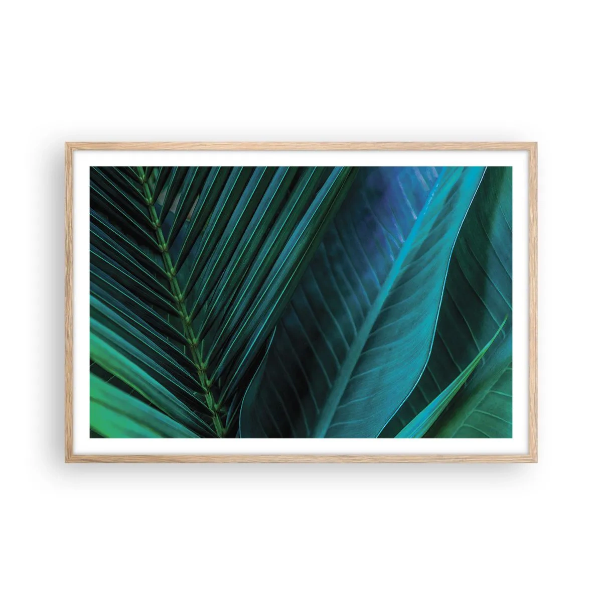 Poster in einem Rahmen aus heller Eiche - Die Anatomie des Grüns - 91x61 cm