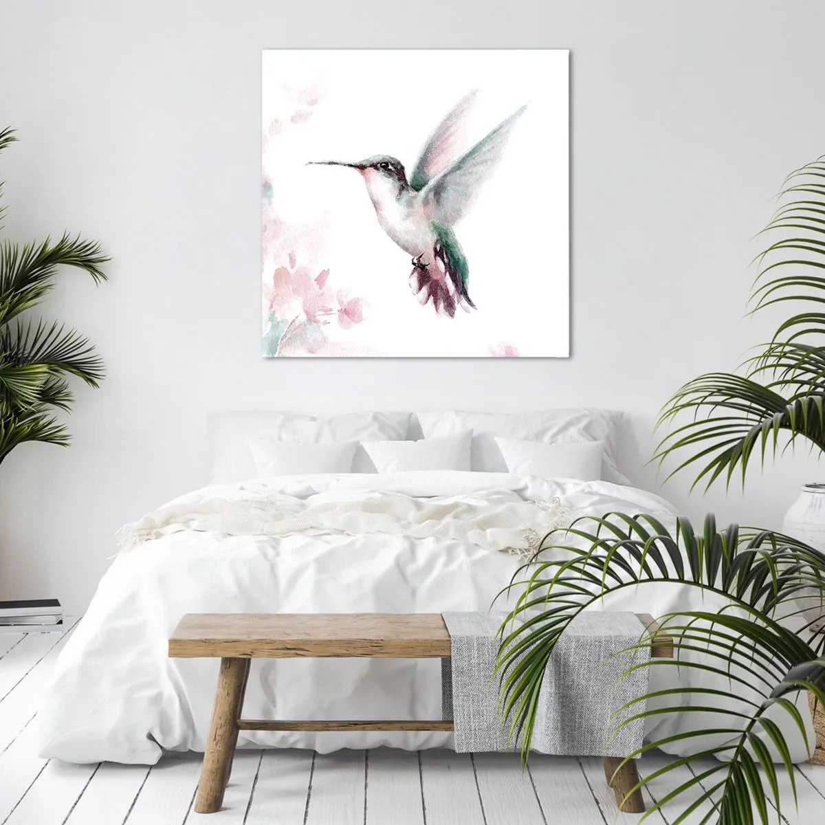 Bild auf Leinwand - Leinwandbild - Im Flattern gehalten - 60x60 cm