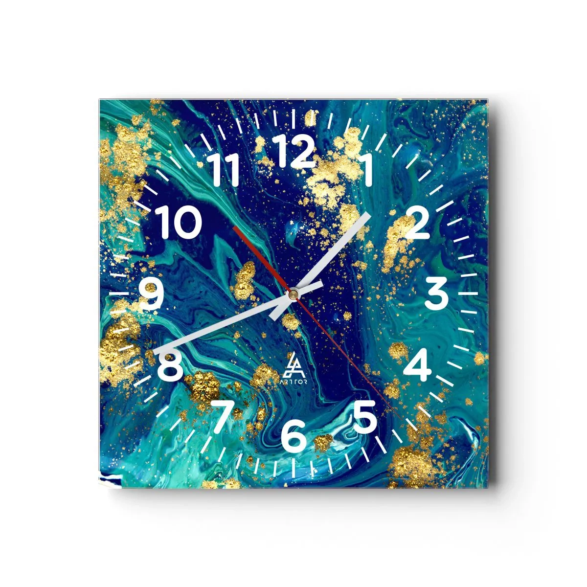 Wanduhr - Glasuhr - Die Blütenblätter der Sonne - 40x40 cm