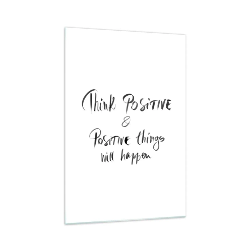 Glasbild - Bild auf glas - Inspirierender Schriftzug in Schwarz auf weißem Hintergrund - 70x100cm - Wie soll man leben? - Moderne Wanddekoration für Wohnzimmer und Schlafzimmer ARTTOR