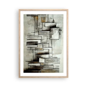 Poster in einem Rahmen aus heller Eiche - Kraft der Einfachheit - 50x70 cm