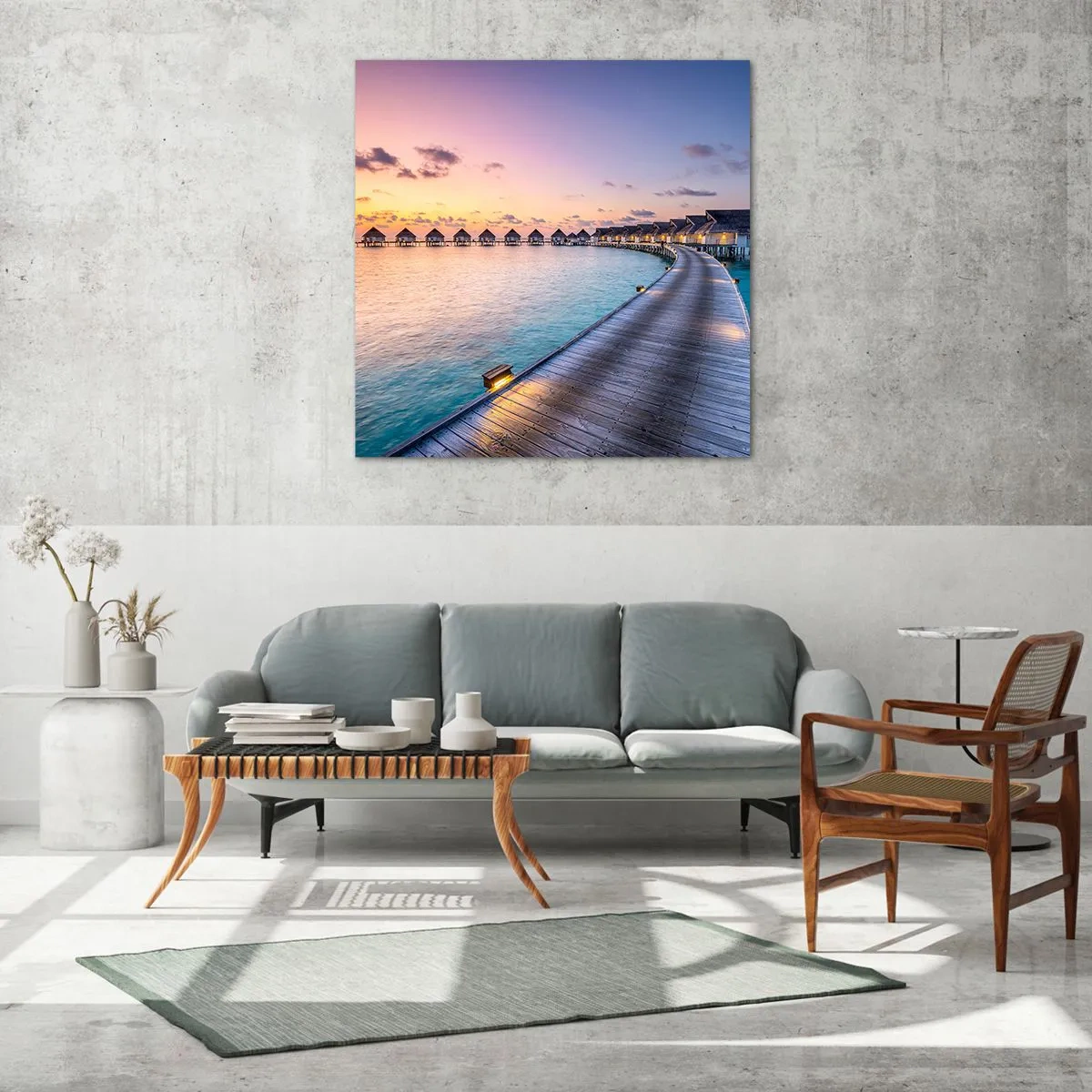 Glasbild - Bild auf glas - Urlaub - zurück zu den Quellen - 50x50 cm