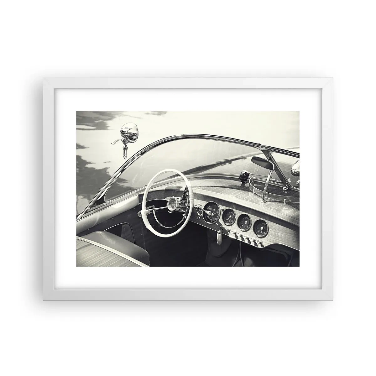 Poster in einem weißen Rahmen - Wetter für die Reichen - 40x30 cm