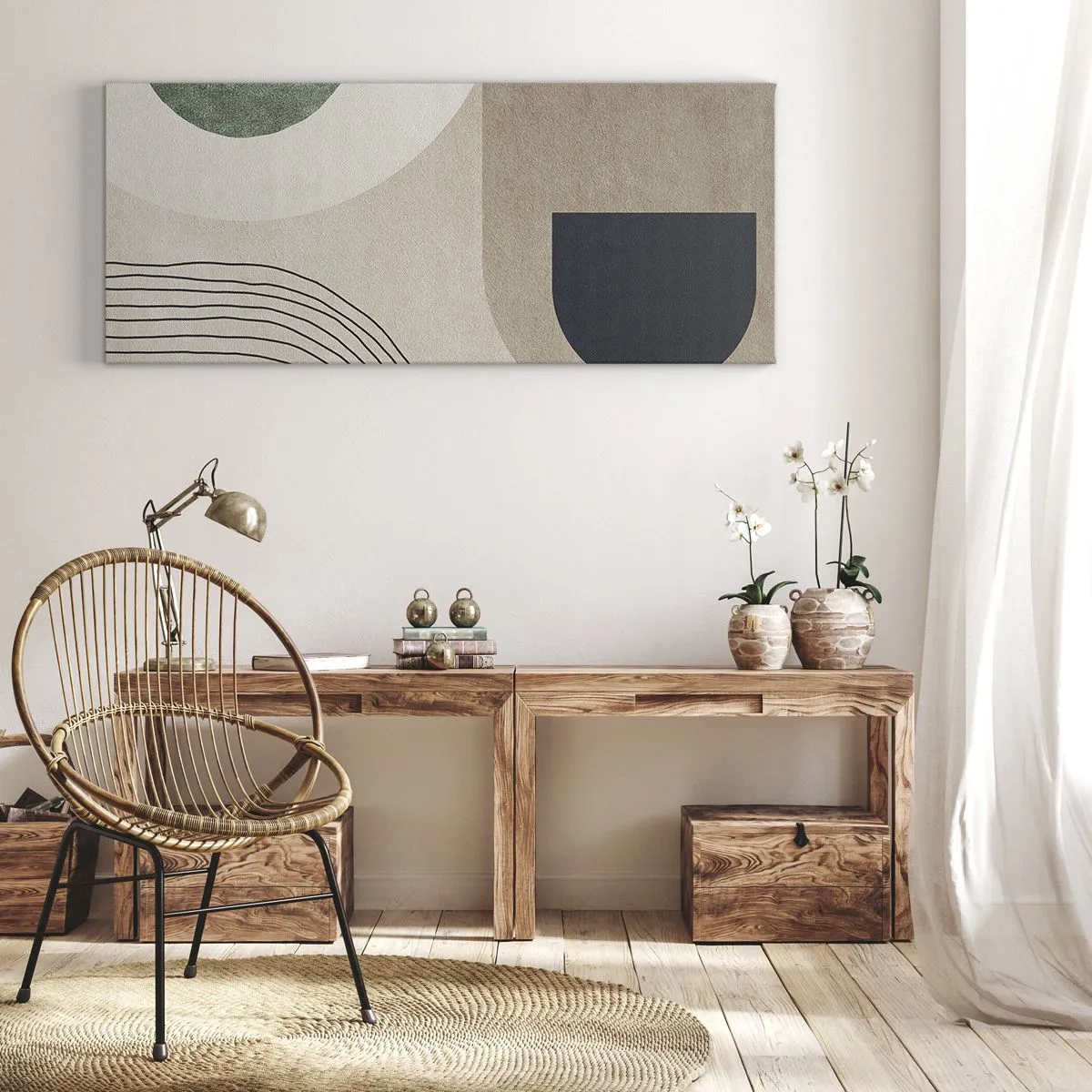 Bild auf Leinwand - Leinwandbild - Sanftheit des Ovals - 100x40 cm