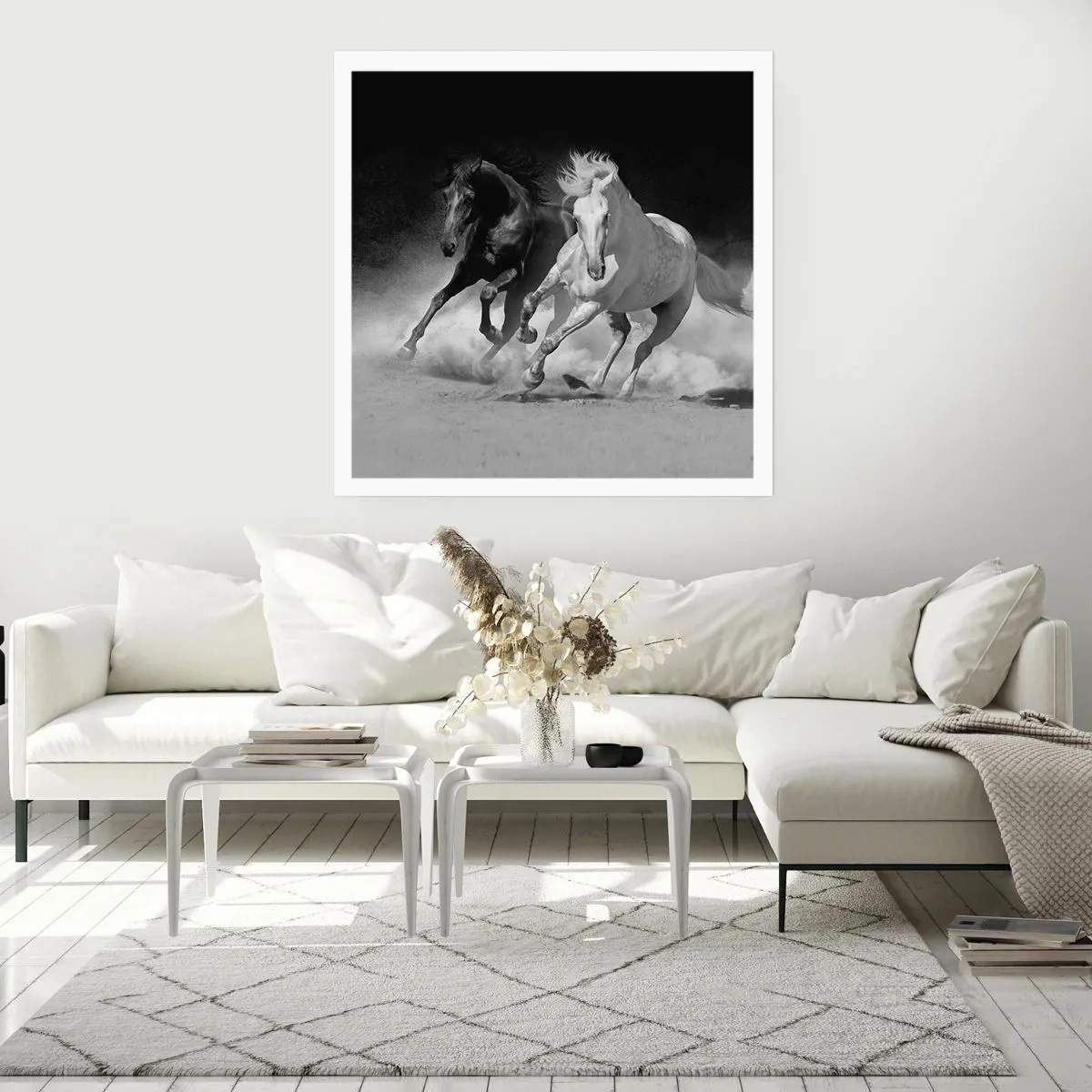 Poster - Galopp der Freiheit - 40x40 cm