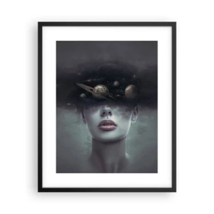 Poster in einem schwarzem Rahmen - Und die Planeten spielen verrückt ... - 40x50 cm