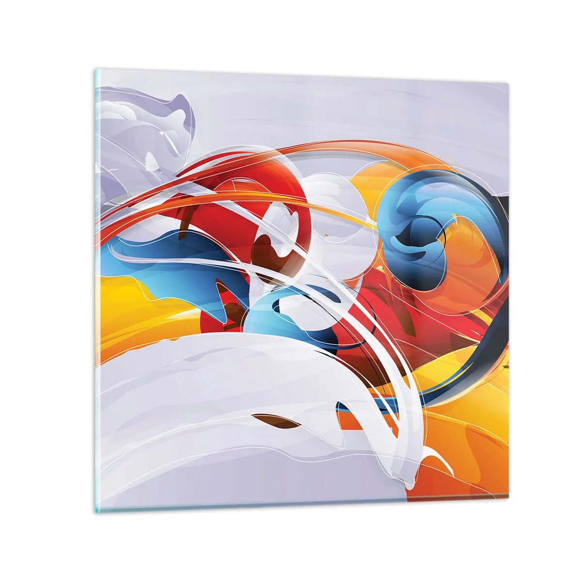 Glasbild - Bild auf glas - Der Tanz der Elemente - 40x40 cm