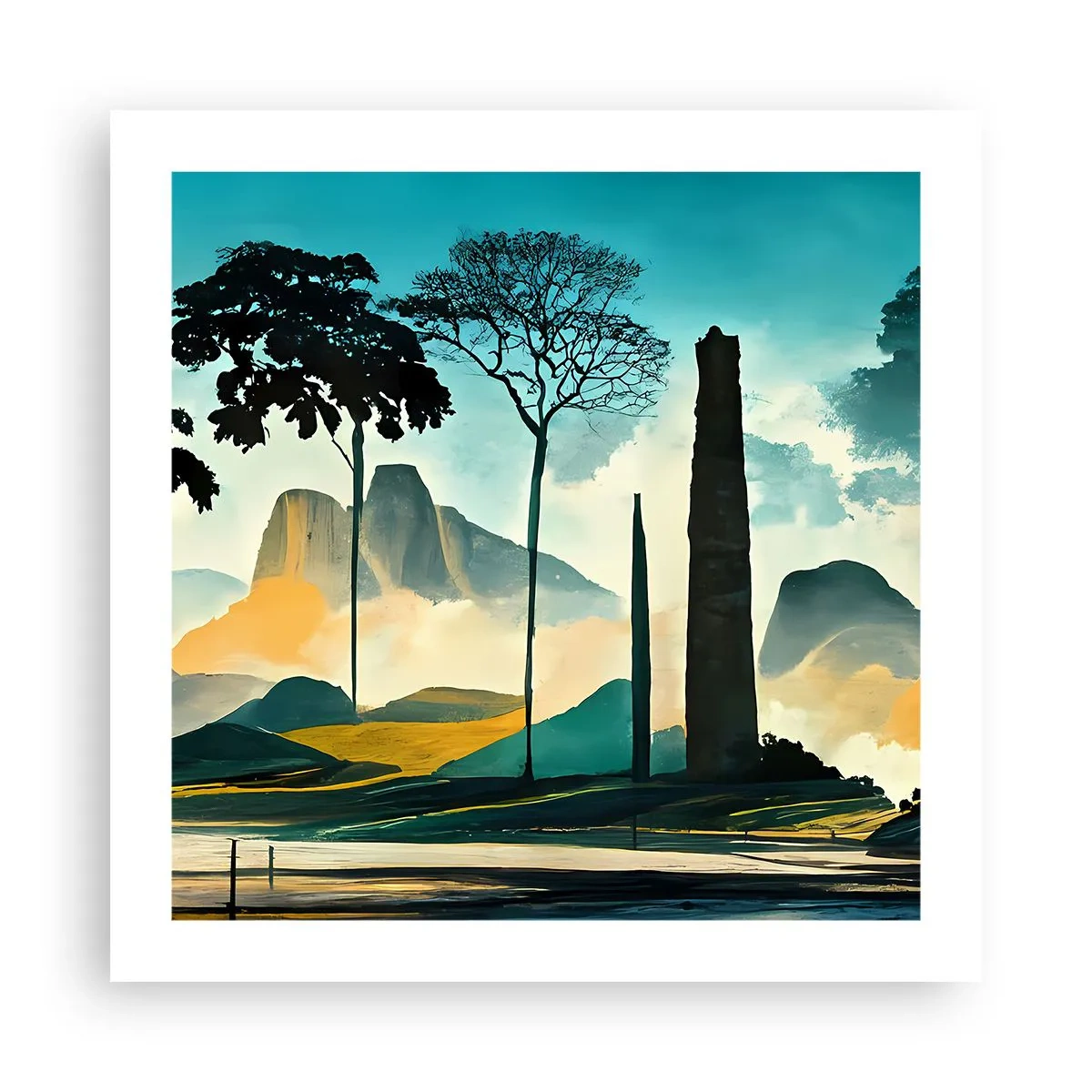 Poster - Immer höher und höher - 50x50 cm