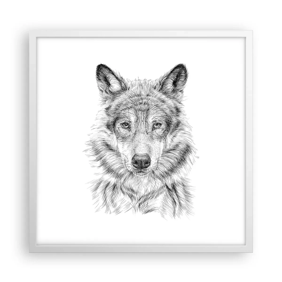 Poster in einem weißen Rahmen - Ein geborener Anführer - 50x50 cm