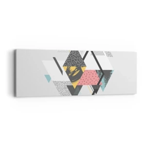 Bild auf Leinwand - Leinwandbild - Variation über Dreieck und Raute - 90x30 cm