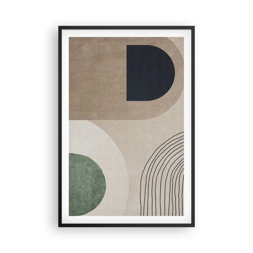 Poster in einem schwarzem Rahmen - Sanftheit des Ovals - 61x91 cm