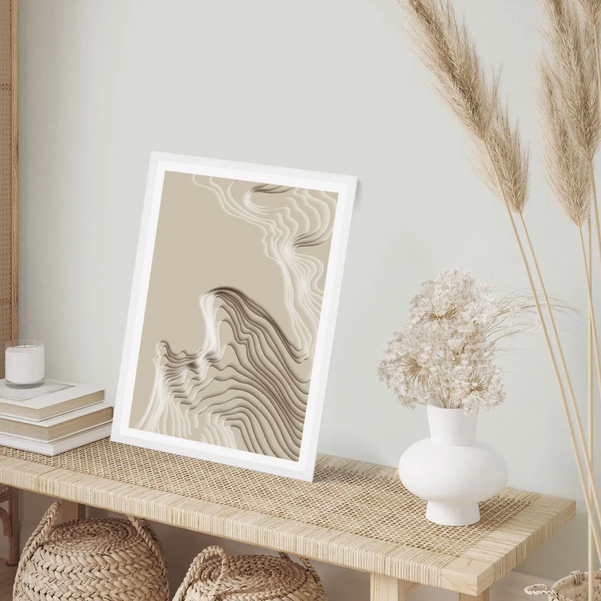 Poster in einem weißen Rahmen - Topographie der Kunst - 50x70 cm