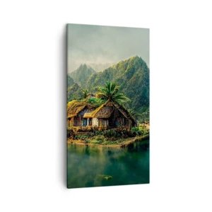 Bild auf Leinwand - Leinwandbild - Tropisches Paradies - 45x80 cm