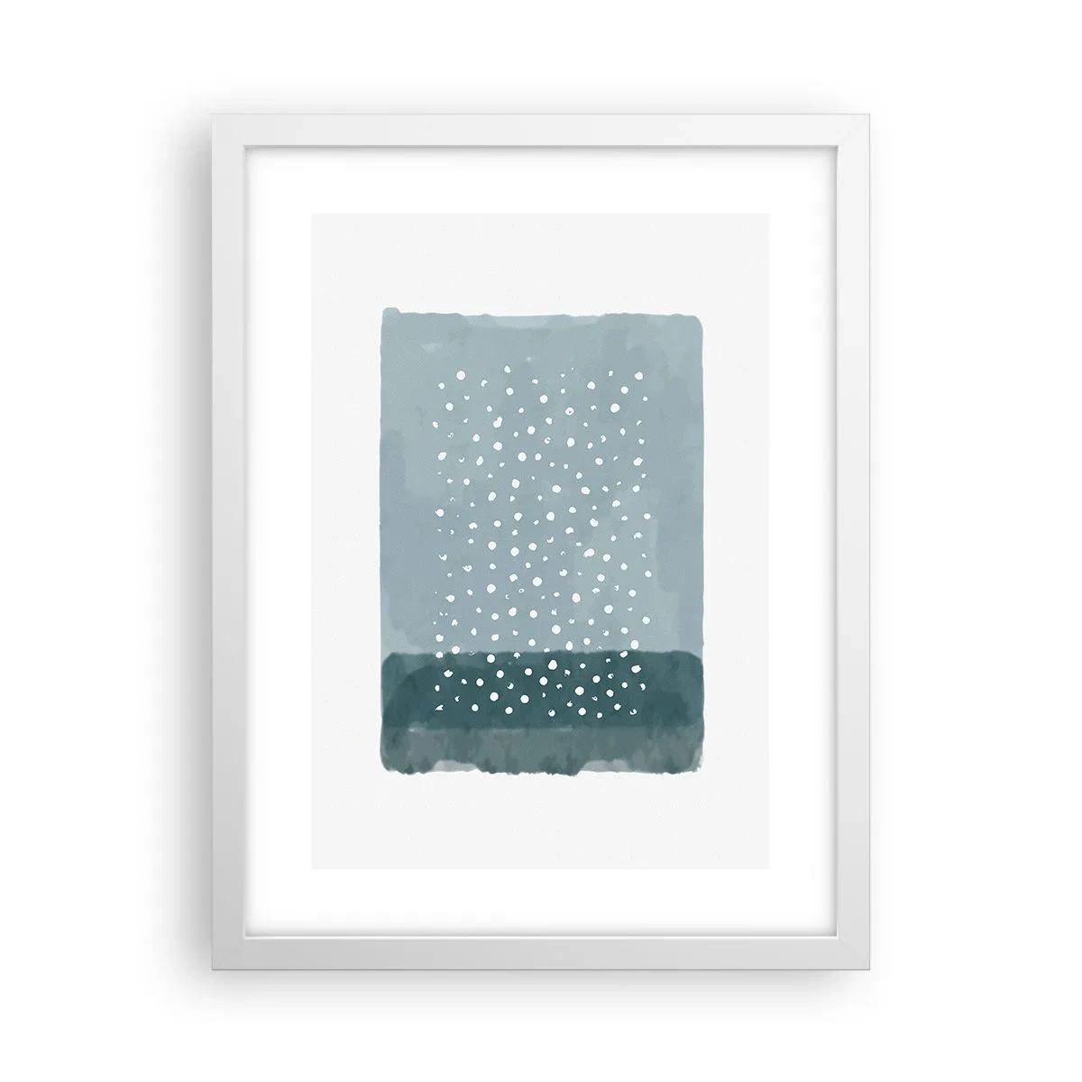 Poster in einem weißen Rahmen - Auf Blau gewachsen - 30x40 cm