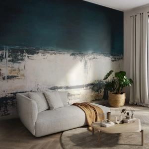 Fototapete Premium Sand - Abstrakte Landschaft in dunklen und hellen Tönen - 100x70cm - Horizontale Komposition - Moderne Wanddekoration für Wohnzimmer und Schlafzimmer ARTTOR