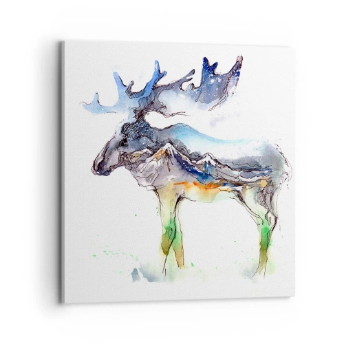 Bild auf Leinwand - Leinwandbild - Der Held eines Wintermärchens - 70x70 cm