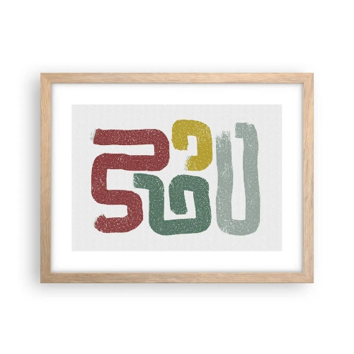 Poster in einem Rahmen aus heller Eiche - In einer unbekannten Sprache - 40x30 cm