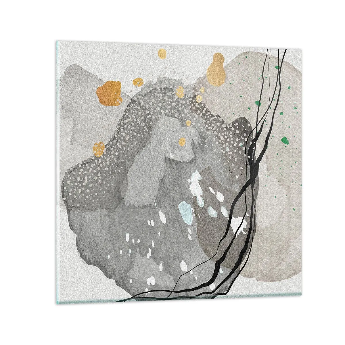 Glasbild - Bild auf glas - Organische Komposition - 40x40 cm