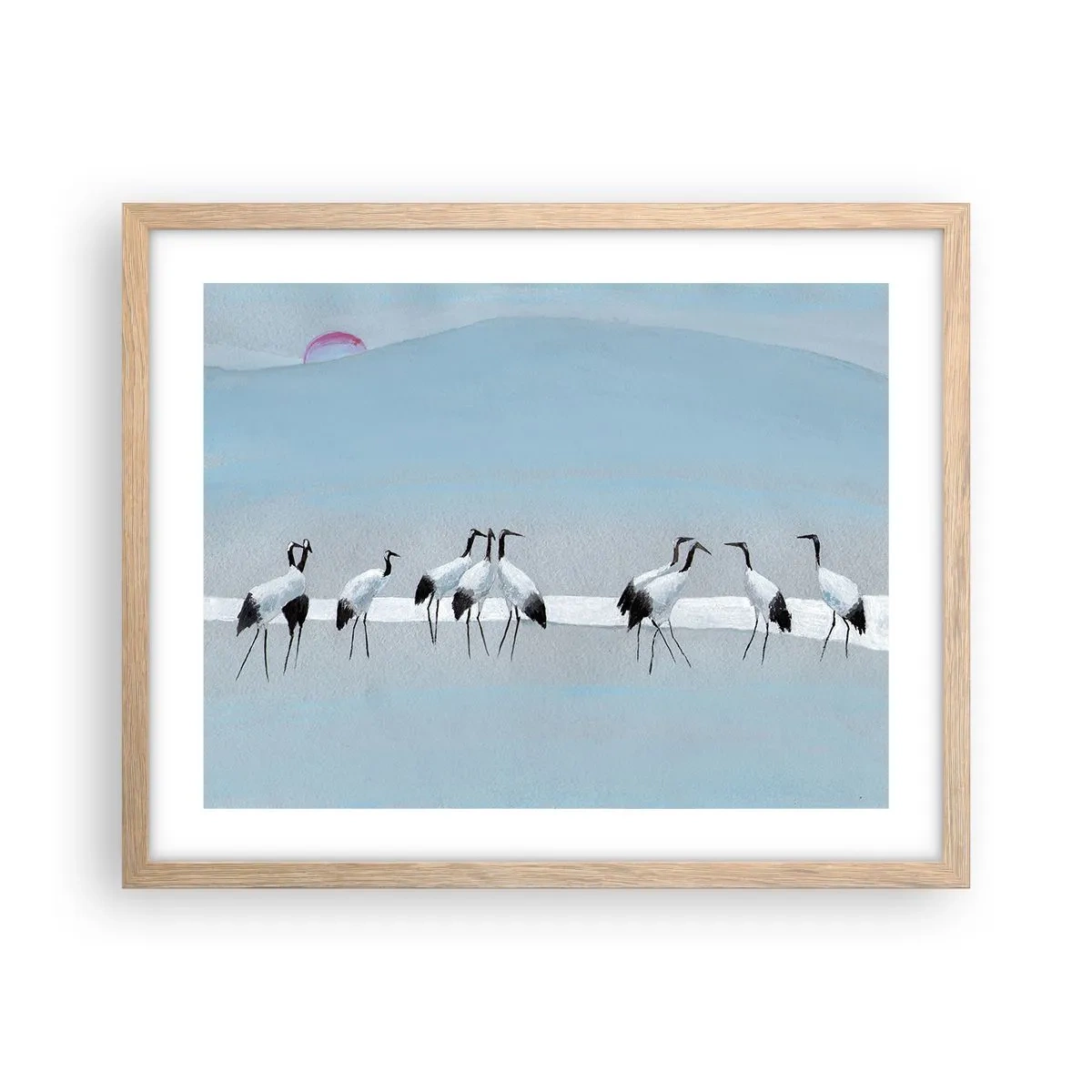 Poster in einem Rahmen aus heller Eiche - Nach einem heißen Tag - 50x40 cm