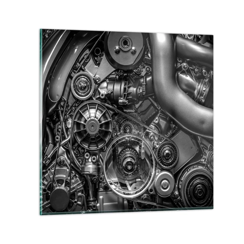 Glasbild - Bild auf glas - Die Poesie der Mechanik - 30x30 cm