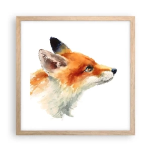 Poster in einem Rahmen aus heller Eiche - Man kann nie vorsichtig genug sein - 40x40 cm