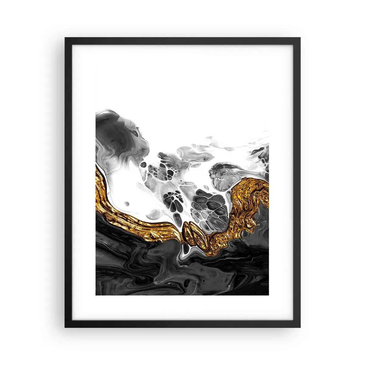 Poster in einem schwarzem Rahmen - Organische Komposition - 40x50 cm
