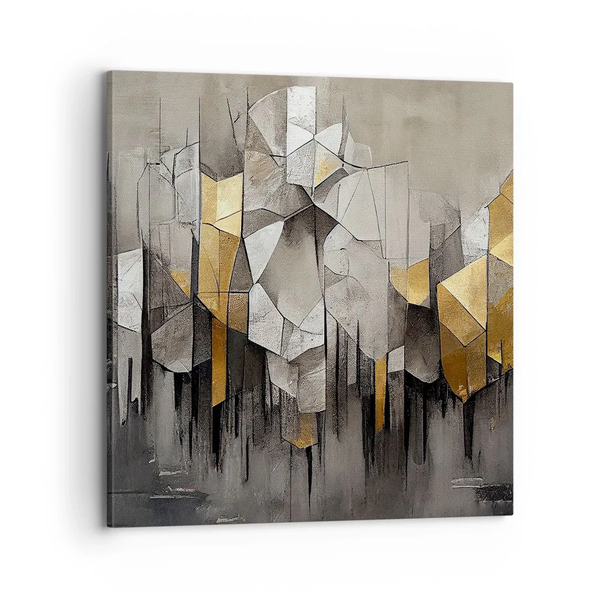 Bild auf Leinwand - Leinwandbild - Komposition aus Eis und Licht - 70x70 cm