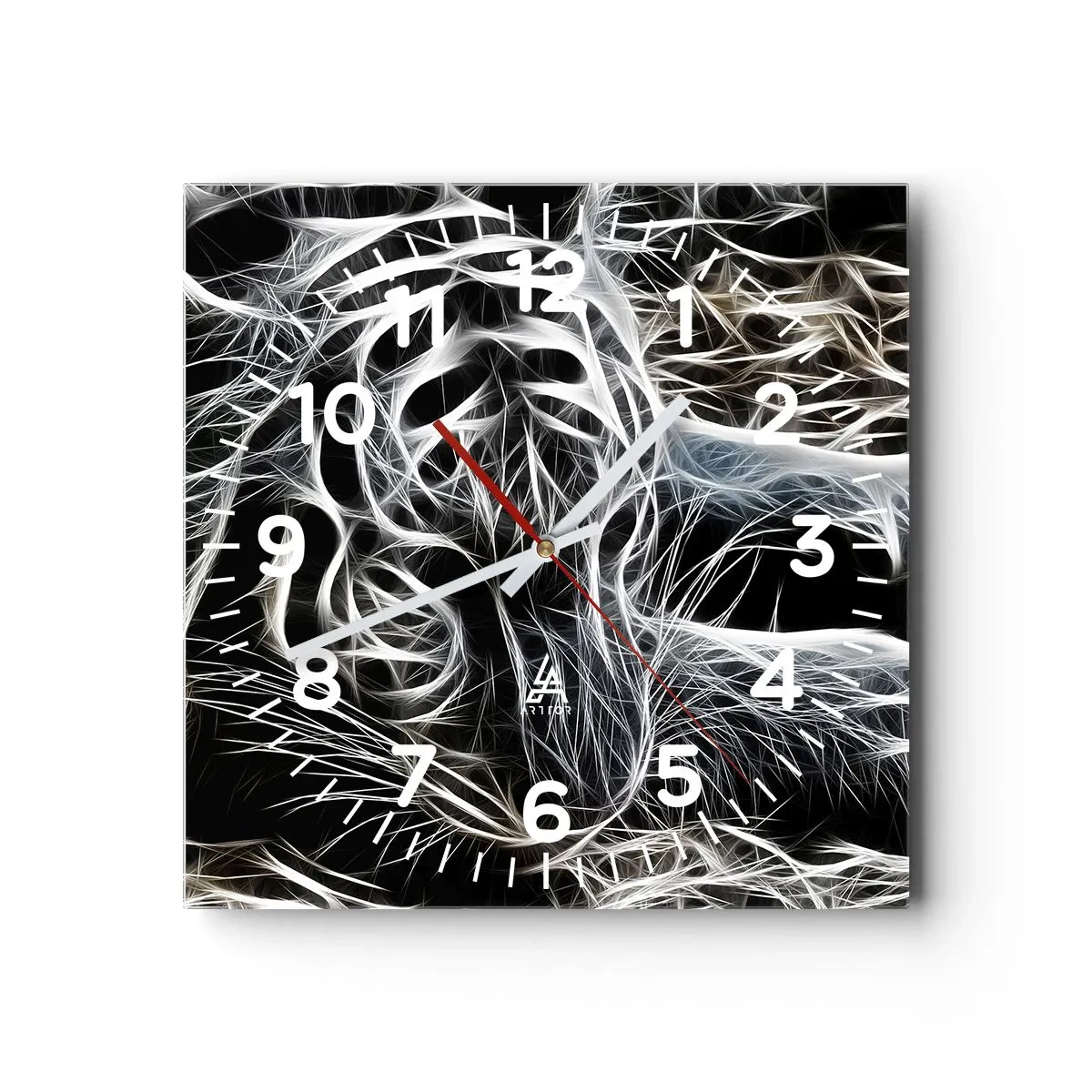 Wanduhr - Glasuhr - Eine Studie über die Leichtigkeit der Katze - 30x30 cm