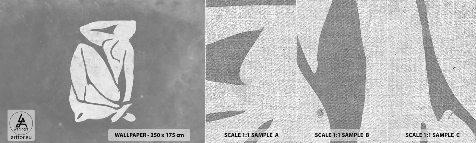 Fototapeten Muster Premium Canvas - In Gedanken versunken - Minimalistisch, Akt, Empfindlich - 100x30 cm