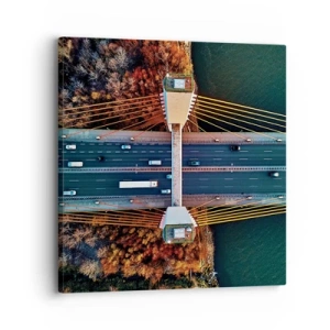 Bild auf Leinwand - Leinwandbild - Jenseits der Gewässer, jenseits der Wälder - 30x30 cm