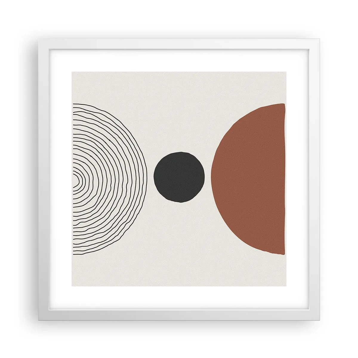 Poster in einem weißen Rahmen - Das Zentrum der Aufmerksamkeit - 40x40 cm