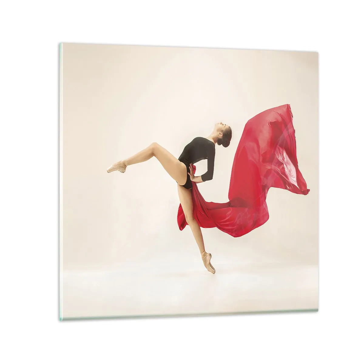 Glasbild - Bild auf glas - Rot und Schwarz - 60x60 cm