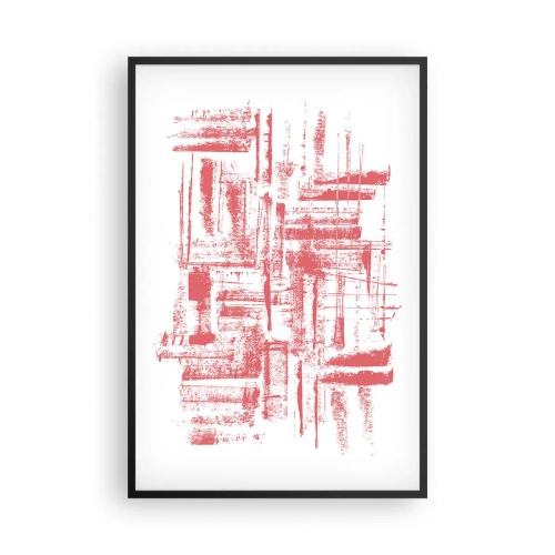 Poster in einem schwarzem Rahmen - Die rote Stadt - 61x91 cm
