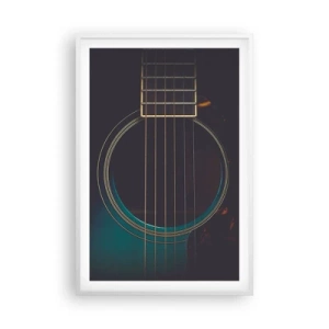 Poster in einem weißen Rahmen - Einen Moment bevor es ertönt - 61x91 cm