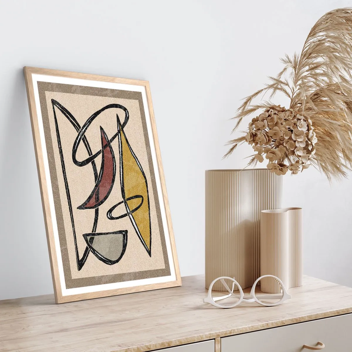 Poster in einem Rahmen aus heller Eiche - Vertikale und Horizontale - 30x40 cm