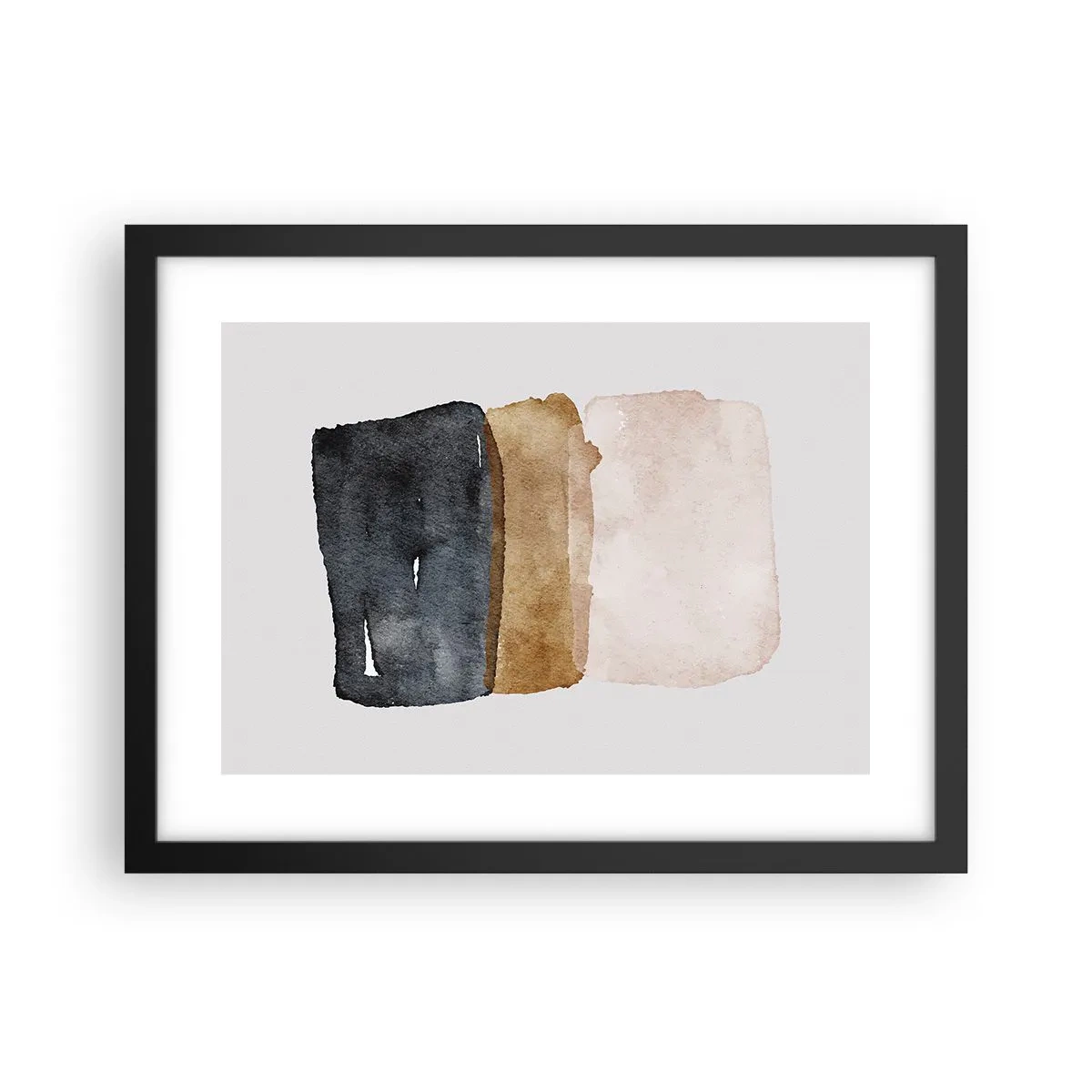 Poster in einem schwarzem Rahmen - Die Komposition der Farben der Erde - 40x30 cm