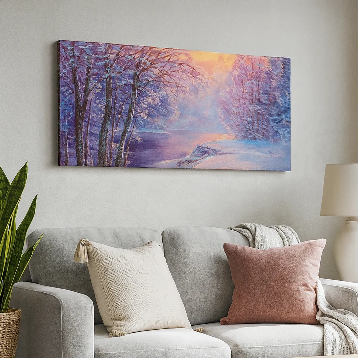 Bild auf Leinwand - Leinwandbild - Die Farben des Winters - 30x30 cm