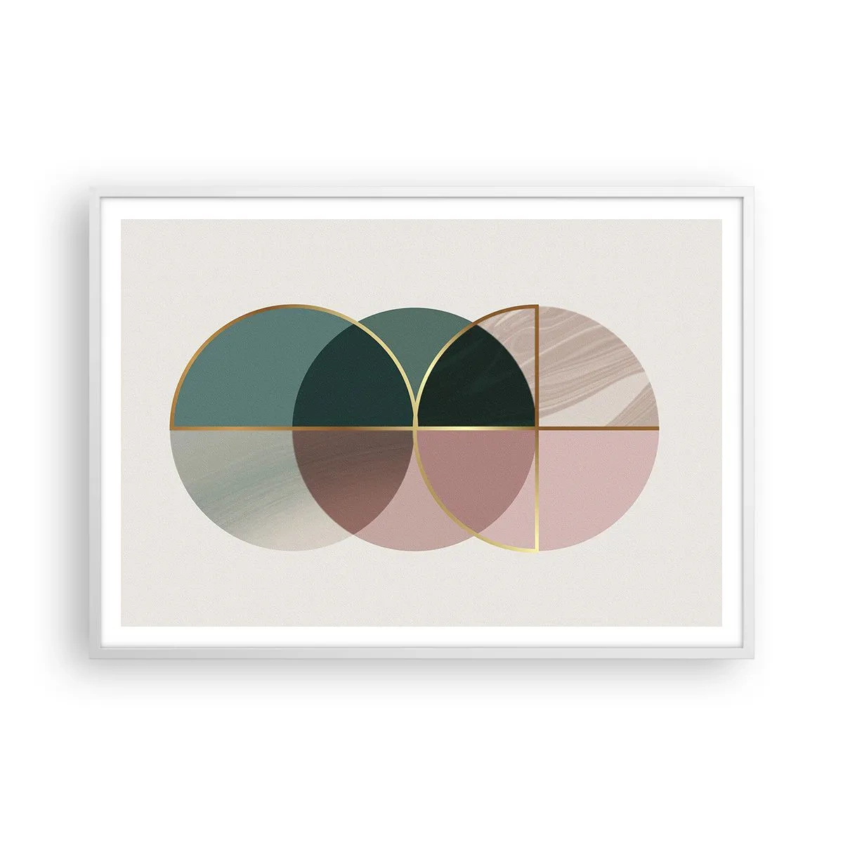 Poster in einem weißen Rahmen - Ein Rad hinter dem anderen… - 100x70 cm