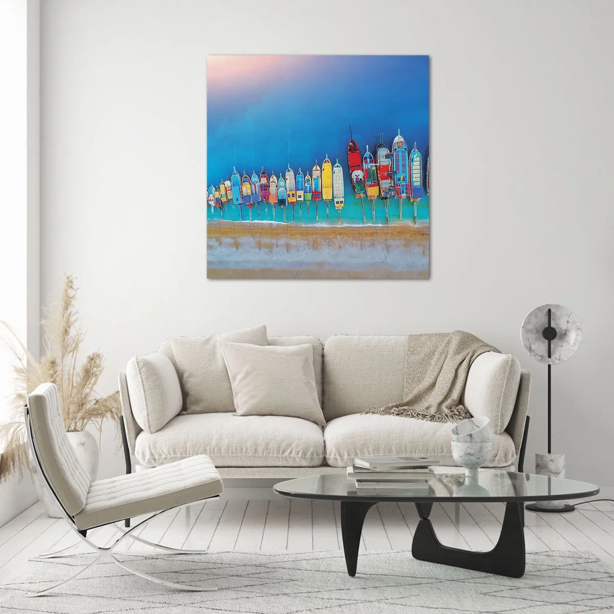 Glasbild - Bild auf glas - Aus der Vogelperspektive - 70x70 cm